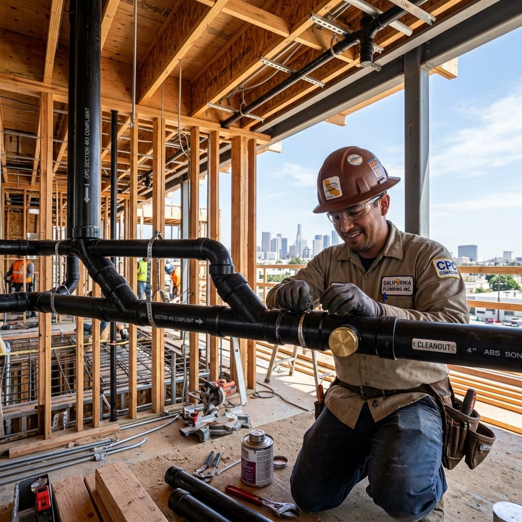 CPC Section 403 Horizontal Drainage Pipe Sizing and Cleanout Placement Requirements — carousel title card