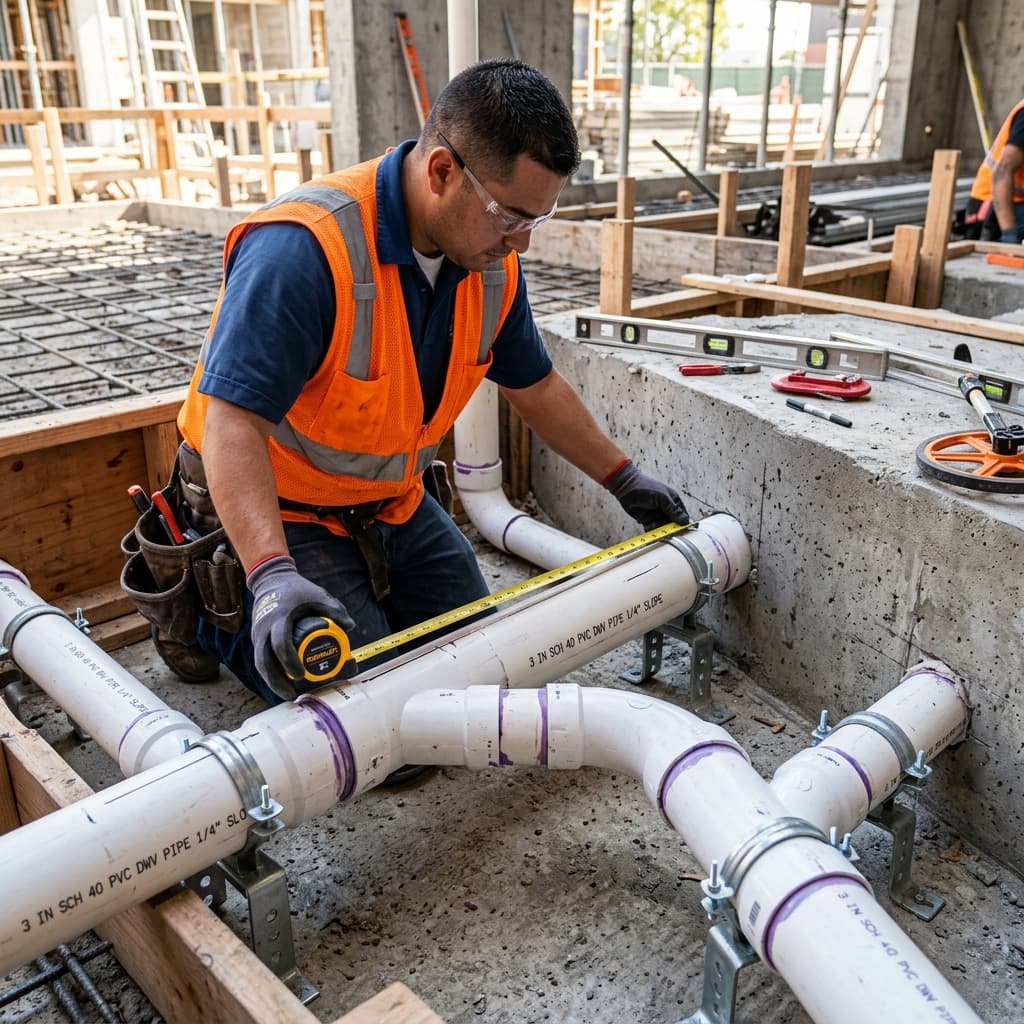Horizontal Drainage Pipe Sizing Methodology — C-36 exam visual