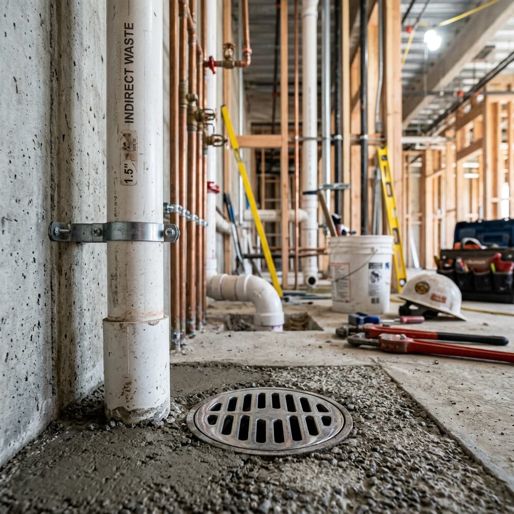 What is an Indirect Waste Pipe? — C-36 exam visual