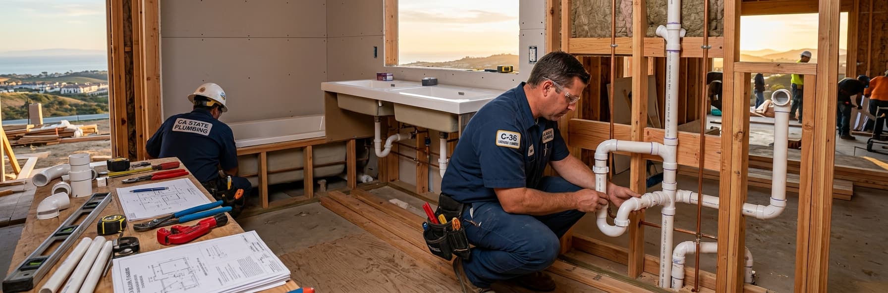 Kitchen and Bathroom Sink Drain Configuration: CPC Section 422 Trap and Vent Requirements for C-36 Exam