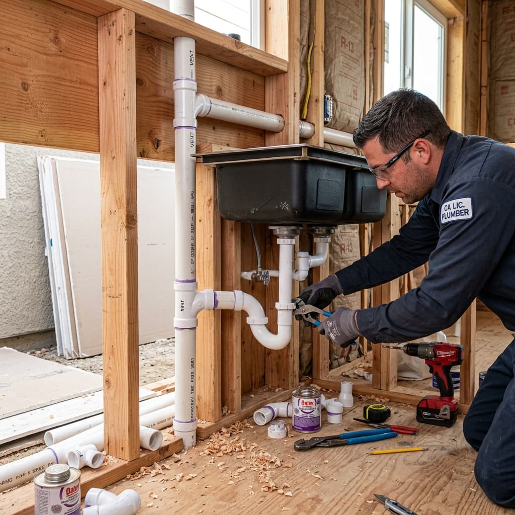 Venting Requirements for Kitchen and Bathroom Sinks — C-36 exam visual