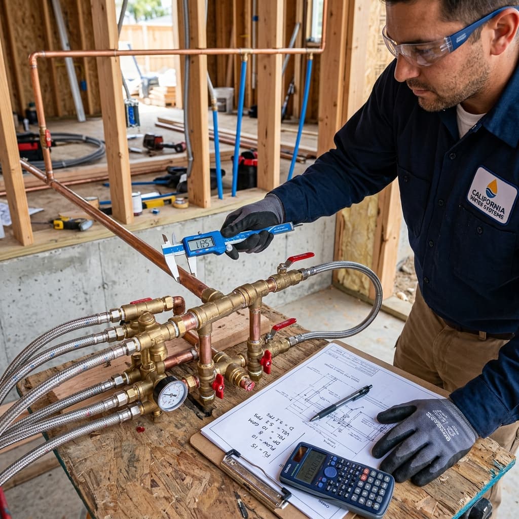 Water Supply System Calculations — C-36 exam visual