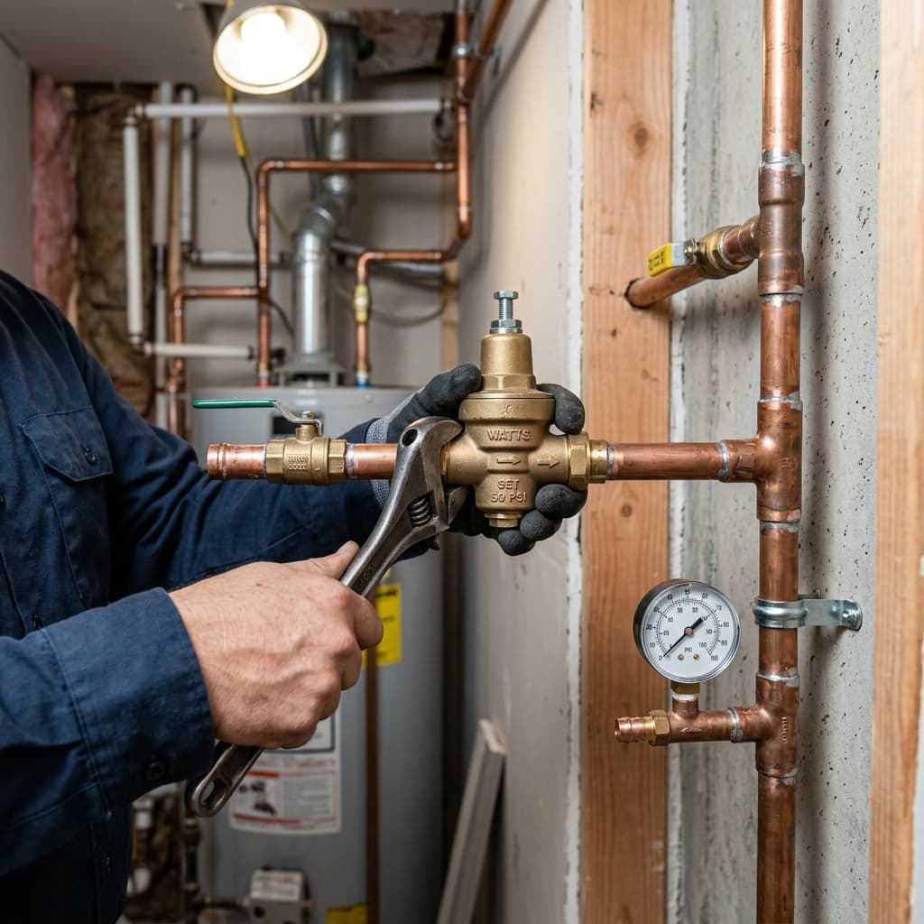 Pressure Reducing Valve Installation Requirements — C-36 exam visual