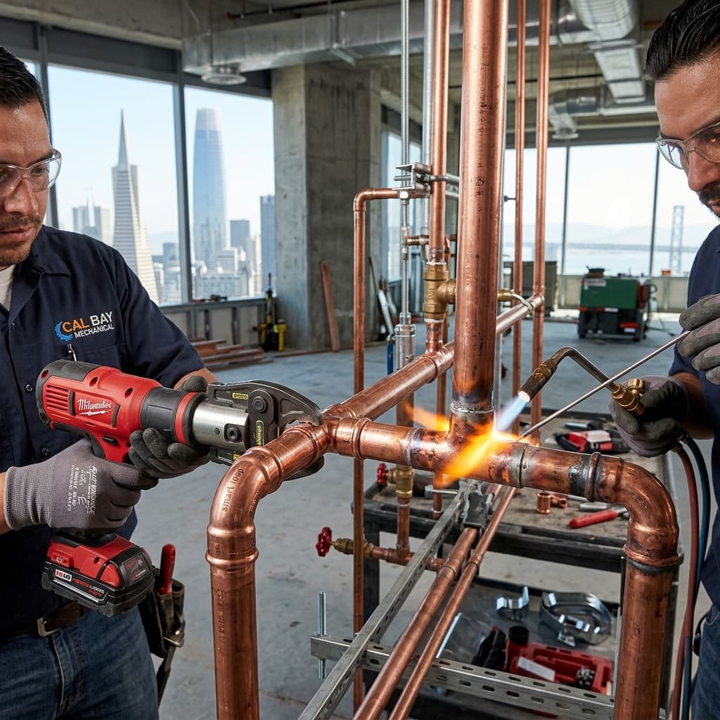Press Fittings vs. Brazing: A Technical Comparison — C-36 exam visual