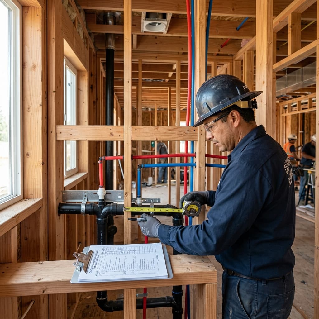 The Rough-In Inspection Checklist — C-36 exam visual