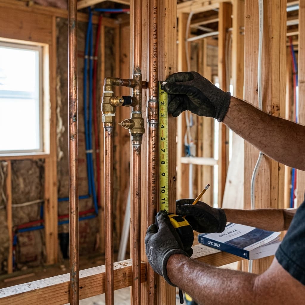 Pipe Sizing Requirements Under CPC Section 403 — C-36 exam visual