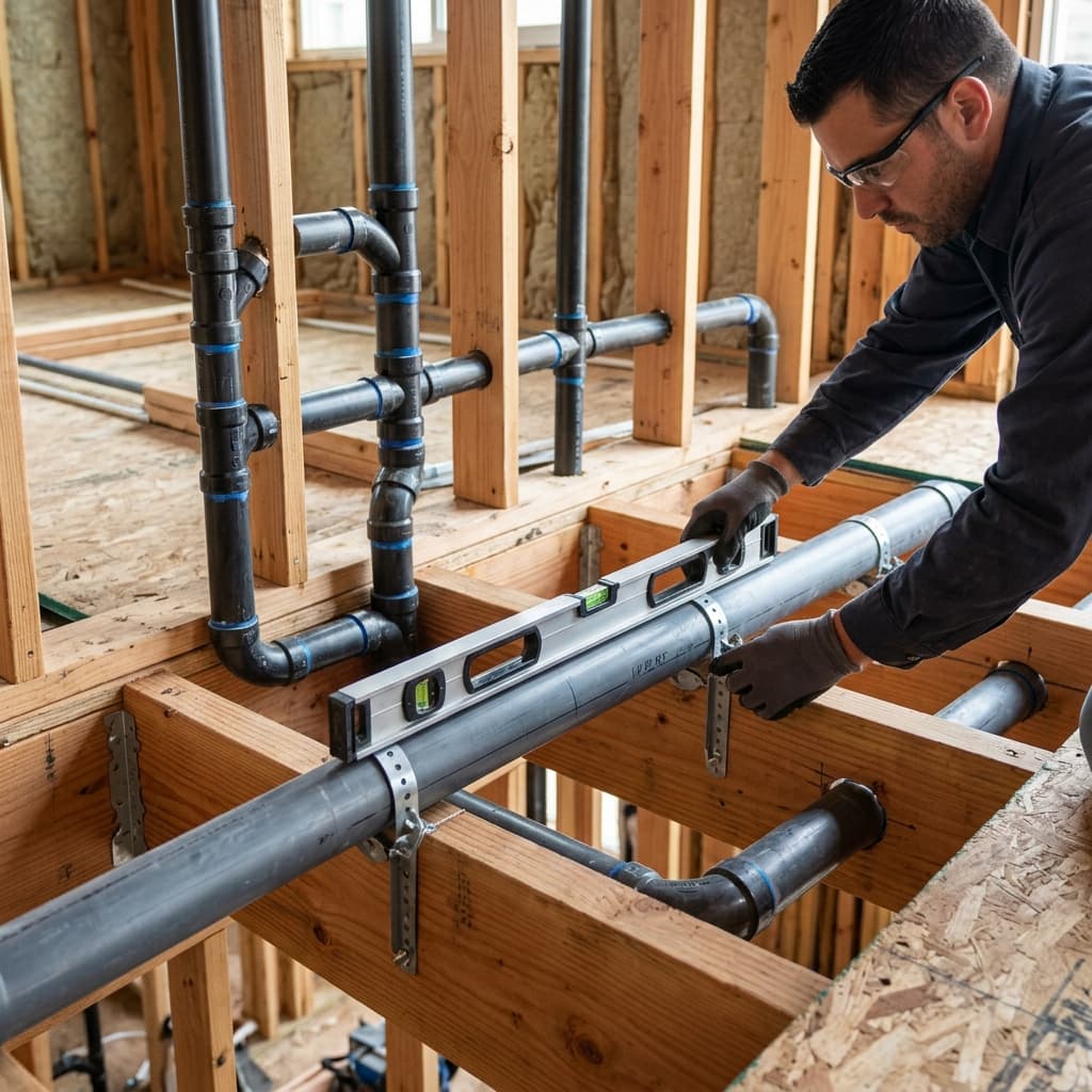 Horizontal Drainage Pipe Requirements Under CPC Section 403 — C-36 exam visual