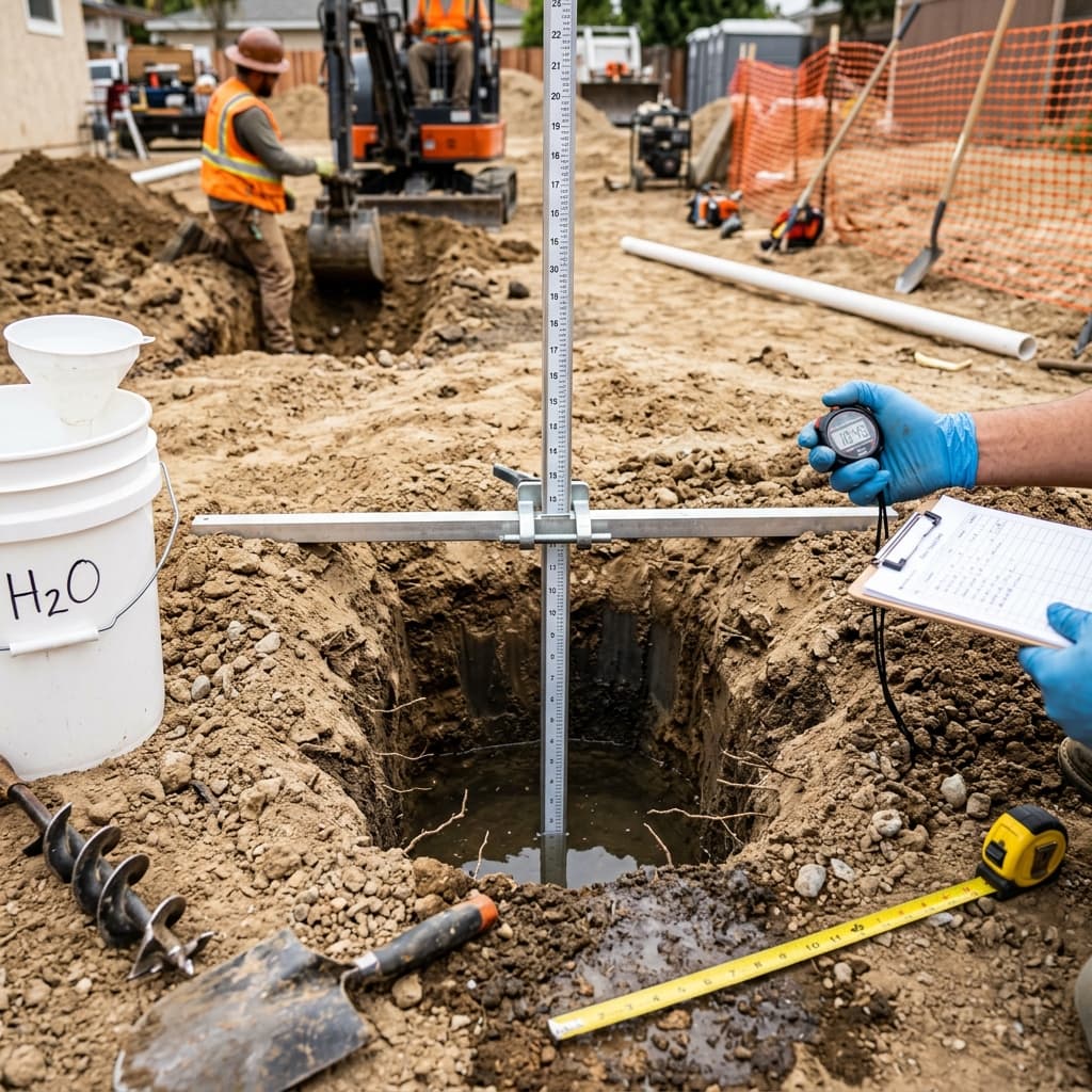 Soil Evaluation and Percolation Testing — C-36 exam visual