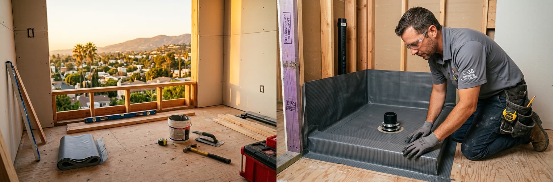 Shower Pan Installation and Waterproofing Requirements: CPC Section 422 Compliance for C-36 Exam