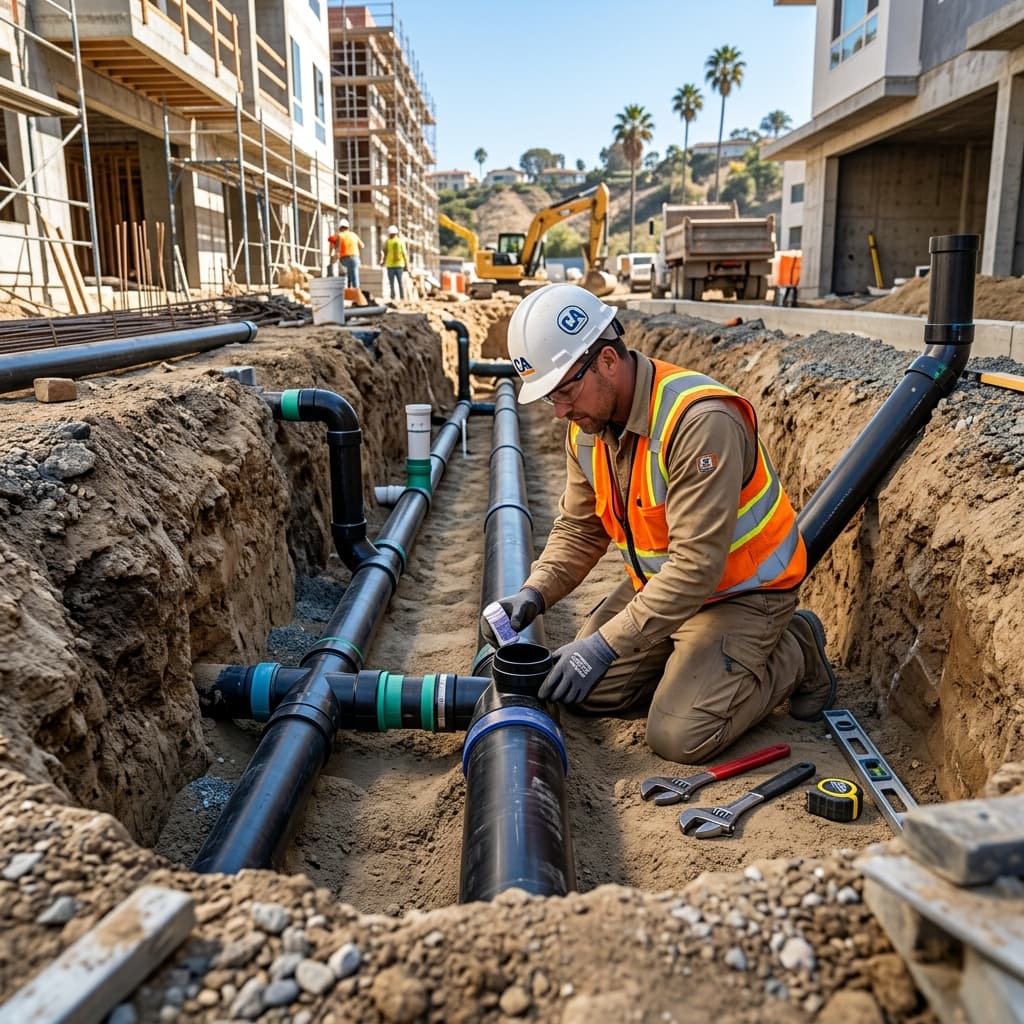 Underground Building Sewer and Building Drain Installation: CPC Section 422.2 Requirements and Exam Tips — carousel title card
