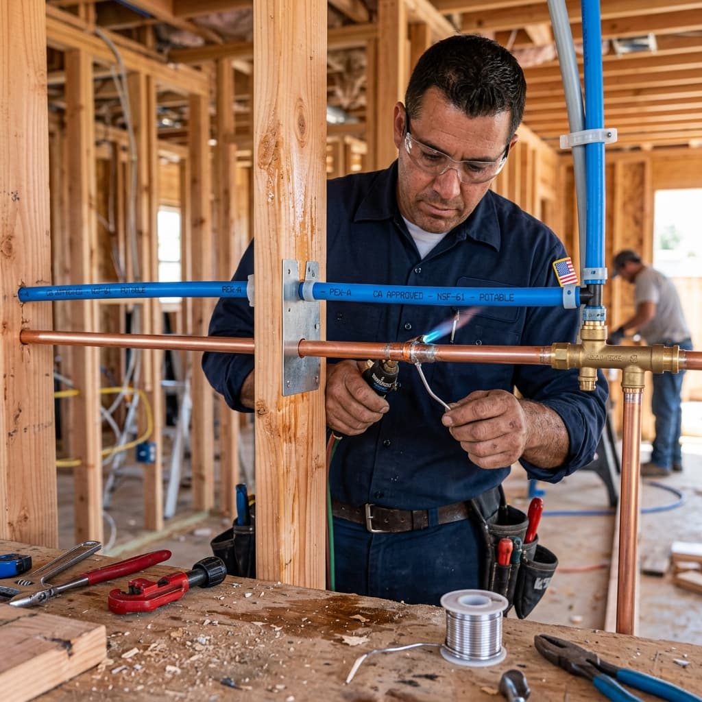 Approved Water Supply Line Materials in California — C-36 exam visual