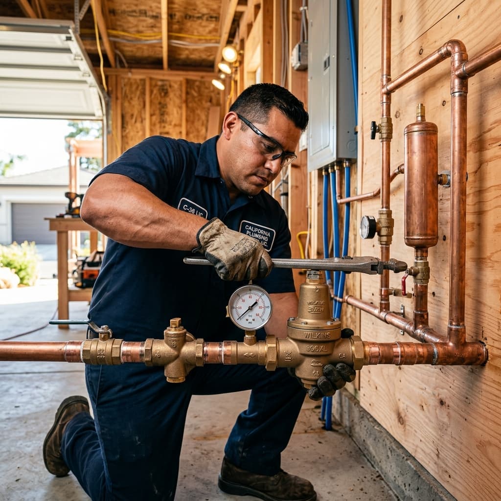 Water Supply Pressure Regulation and Pressure-Reducing Valve Installation Requirements for C-36 Exam — carousel title card