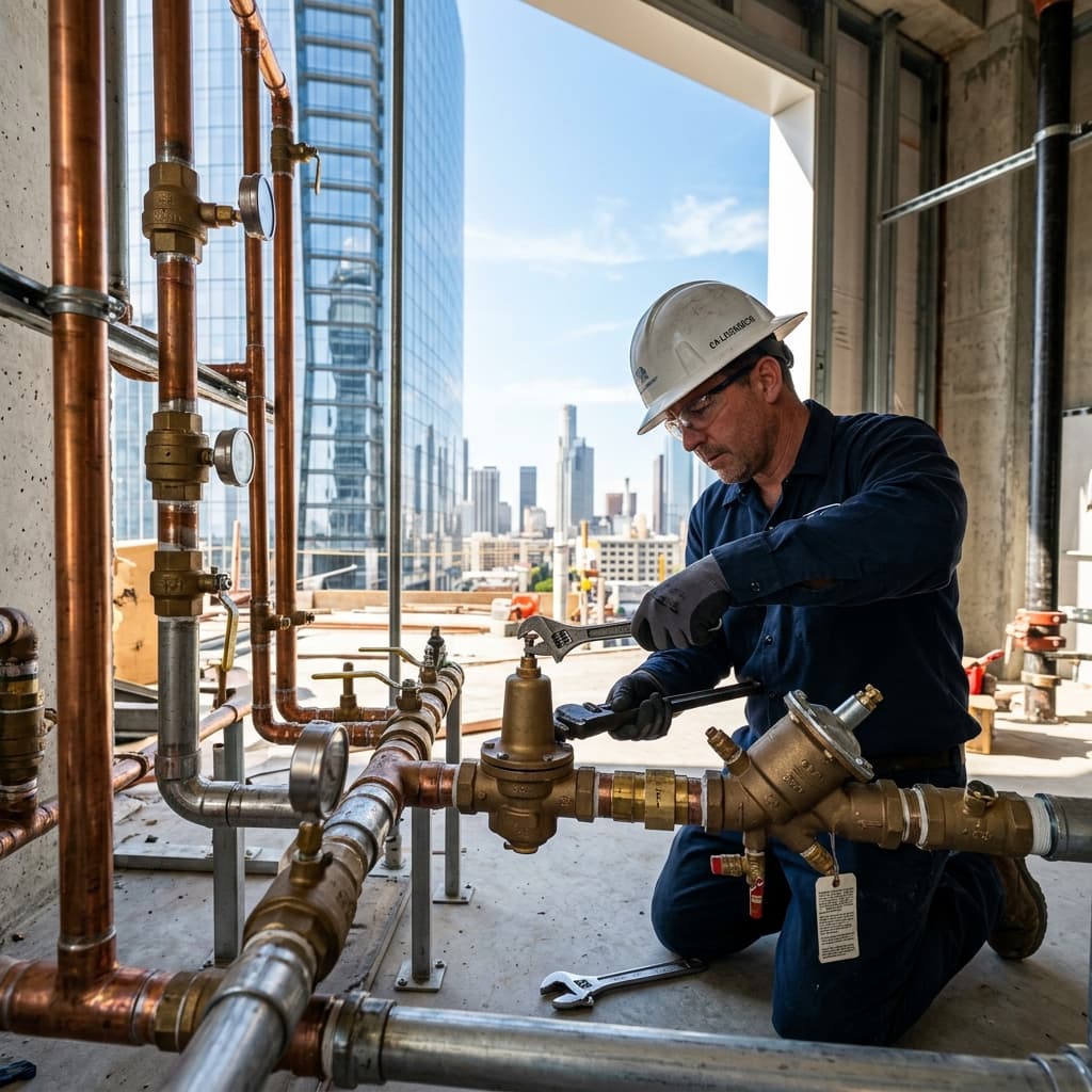 Water Supply System Design: Pressure Regulation and Backflow Prevention for C-36 Exam Success — carousel title card